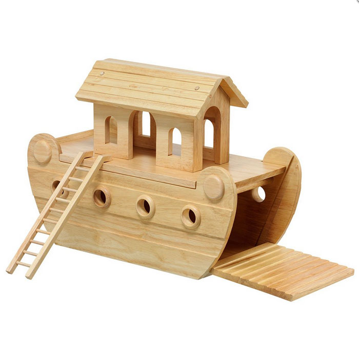 Lanka Kade Giant Wooden Noahs Ark With Colourful Characters
