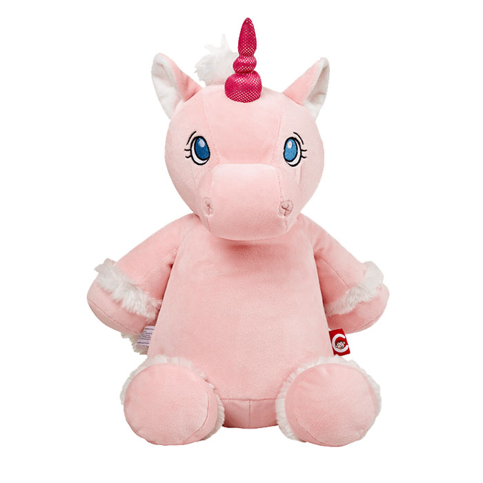 Personalised Cubbies Pink Unicorn Soft Baby Toy