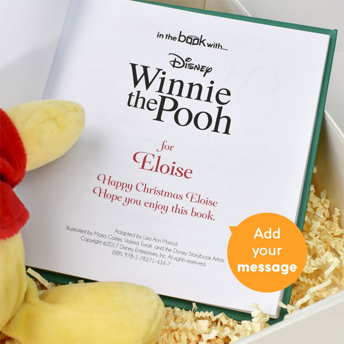 Personalised Winnie The Pooh Book & Plush Toy Baby Gift Set