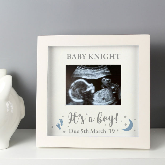 Personalised Its A Boy 4x3 Inch Baby Scan Photo Frame