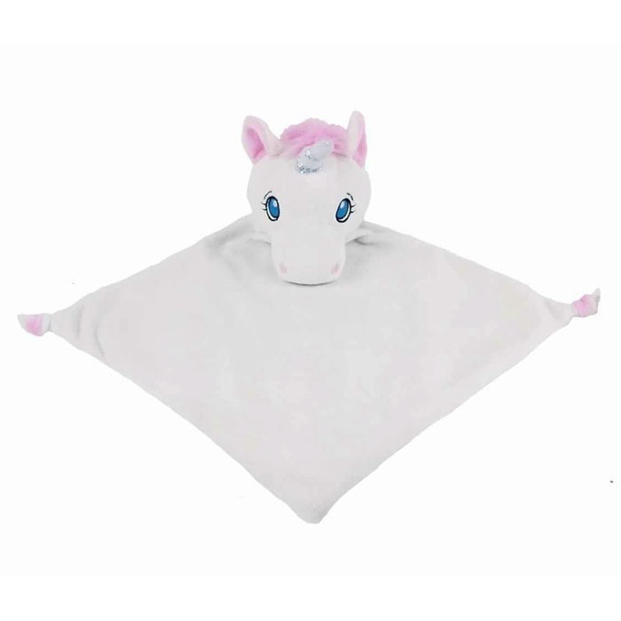 Personalised Cubbies White Unicorn Baby Comforter