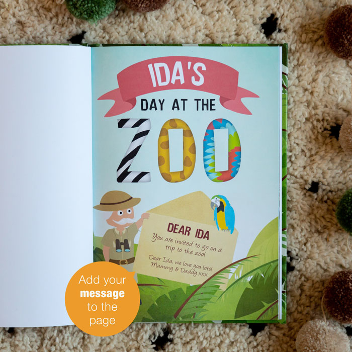 Day At The Zoo Personalised Book and Plush Toy Gift Set