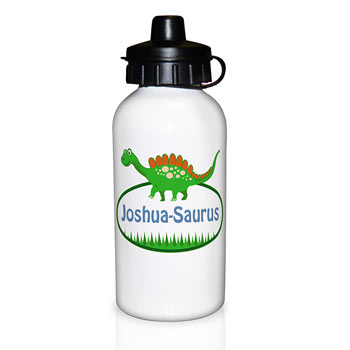 Personalised Boy's Dinosaur School Water Bottle