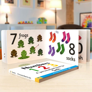 First Steps Personalised Numbers Board Book For Toddlers