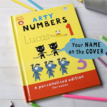 Personalised Arty Mouse Numbers A4 Kid's Activity Book