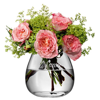 Personalised Bouquet Vase by LSA International Glasswear