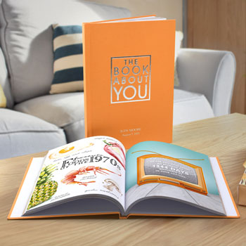 Personalised The Book About You - Orange Hardback Book