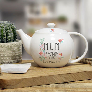 I Love You A Whole Bunch Personalised China Teapot