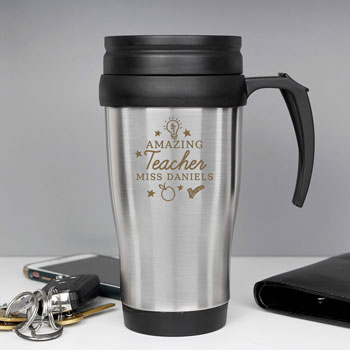 Personalised Amazing Teacher Travel Coffee Mug