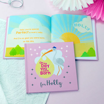 Personalised On the Day You Were Born Book Baby Girl