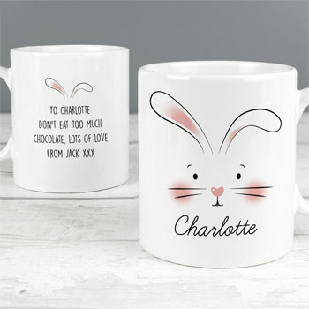 Personalised Bunny Features China Children's Easter Mug