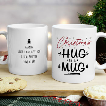 Personalised Christmas Hug Mug