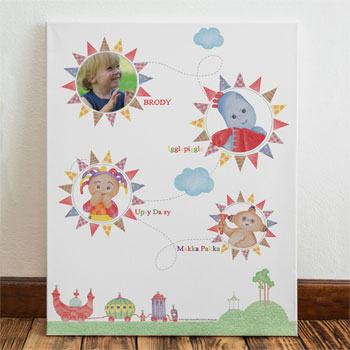 Personalised In The Night Garden Colouring Book Photo Canvas