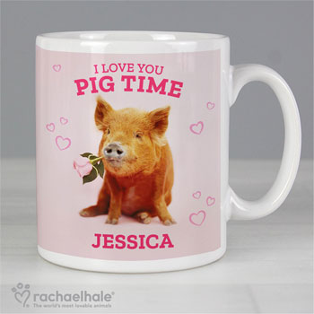 Personalised Rachael Hale I Love You Pig Time Mug