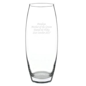 Personalised Engraved Tapered Bullet Glass Vase