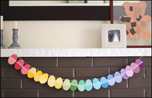 Paint Chip Easter Garland