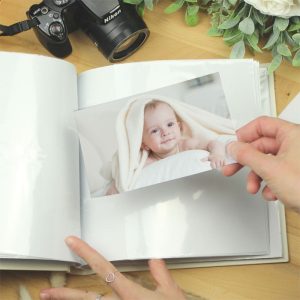 Personalised Silver Cross Photo Album with Sleeves