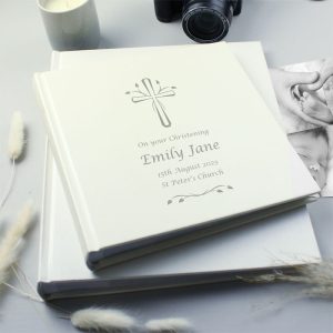 Personalised Silver Cross Photo Album with Sleeves