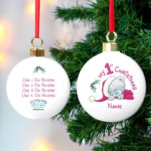 Me To You My 1st Christmas Personalised Tree Bauble