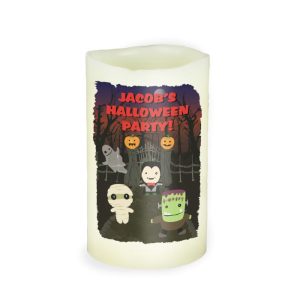 Personalised Halloween LED Candle