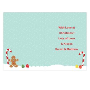Personalised Gingerbread House Christmas Card
