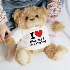 Teddy Bear With Personalised I Heart T Shirt