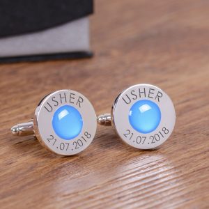 Personalised Coloured Wedding Party Cufflinks Page Boy Usher