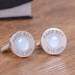 Personalised Coloured Wedding Party Cufflinks Page Boy Usher