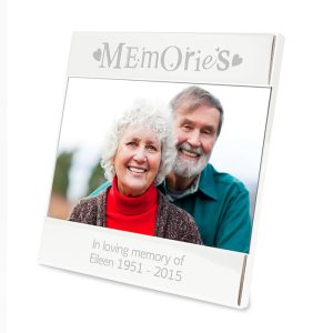 Personalised Silver Memorial Square 6 x 4 Inch Photo Frame