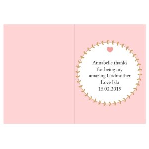 Personalised Best Godmother Card