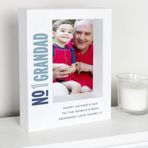 Personalised Number 1 Daddy Box Photo Frame 5 x 7 Inch