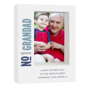 Personalised Number 1 Daddy Box Photo Frame 5 x 7 Inch
