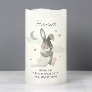 Personalised Baby Bunny LED Candle Night Light
