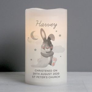 Personalised Baby Bunny LED Candle Night Light
