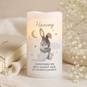 Personalised Baby Bunny LED Candle Night Light