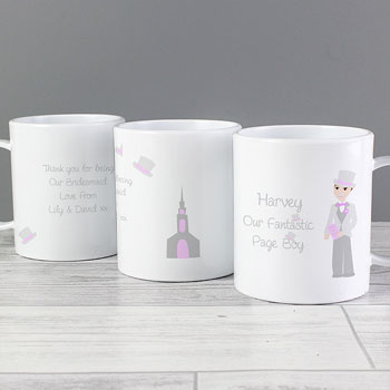 Personalised Page Boy Plastic Mug