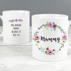 Personalised Ceramic Floral Ladies Mug