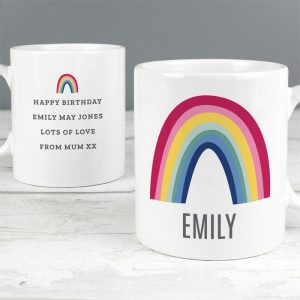 Personalised Ceramic Rainbow Mug