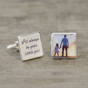 I'll Always Be Your Little Girl Photo Upload Cuff links