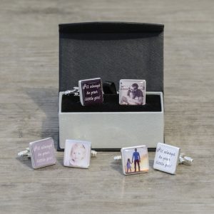 I'll Always Be Your Little Girl Photo Upload Cuff links