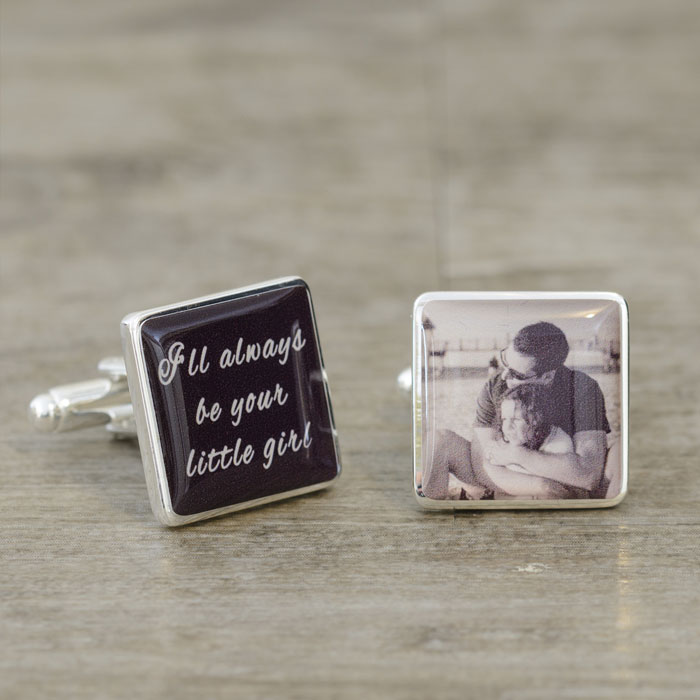 I'll Always Be Your Little Girl Photo Upload Cuff links