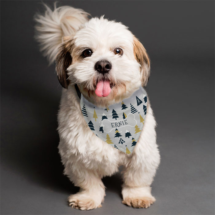 Personalised Christmas Tree Dog Bandana