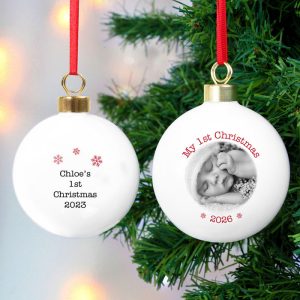My 1st Christmas Photo Upload Christmas Tree Bauble