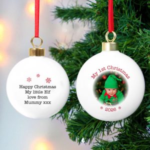 My 1st Christmas Photo Upload Christmas Tree Bauble