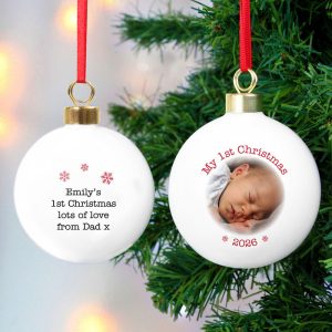 My 1st Christmas Photo Upload Christmas Tree Bauble
