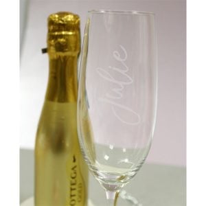 200ml Gold Bottega Prosecco & Personalised Flute Gift Set