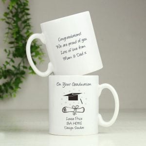Personalised White China Graduation Mug