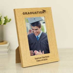 Personalised Graduation 4x6 Inch Oak Finish Photo Frame