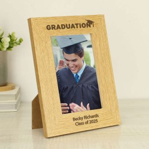 Personalised Graduation 4x6 Inch Oak Finish Photo Frame