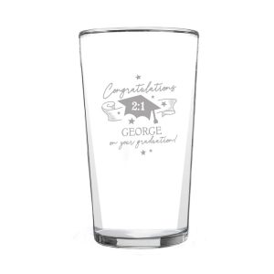 Personalised Graduation Pint Glass